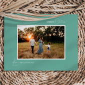 グリーンレトロボホミニマリスト写真と手紙 シーズンカード