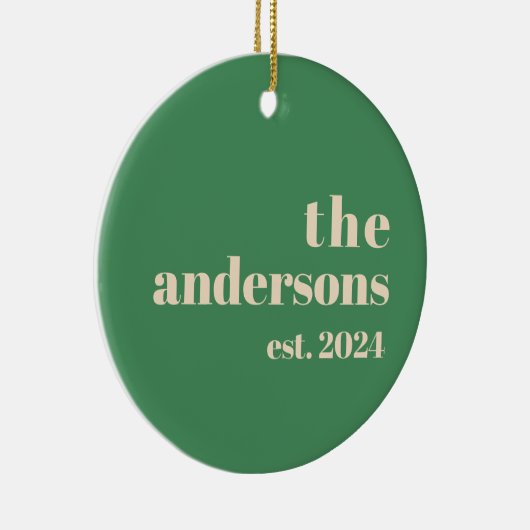 グリーンレトロミニマモダンリスト セラミックオーナメント (右)