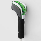 グリーンレトロモダン再利用リサイクル環境にやさし ゴルフヘッドカバー (アングル)