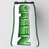 グリーンレトロモダン再利用リサイクル環境にやさし ゴルフヘッドカバー (回転90)