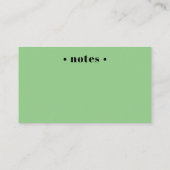 グリーンレトロリザーブドシーティングデンタル 予約カード (裏面)