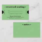 グリーンレトロリザーブドシーティングデンタル 予約カード (正面/裏面)