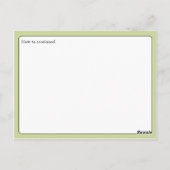 グリーンレトロレシピカード ポストカード (裏面)