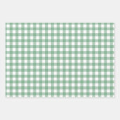 グリーンレトロヴィンテージサンタクリスマス ラッピングペーパーシート (正面2)