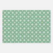 グリーンレトロヴィンテージサンタクリスマス ラッピングペーパーシート (正面)