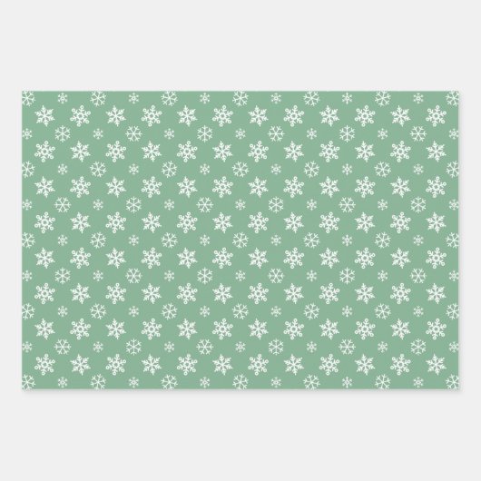 グリーンレトロヴィンテージサンタクリスマス ラッピングペーパーシート (正面)