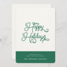 グリーンレトロヴィンテージハッピーホリデーズ企業の