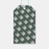 グリーンレトロヴィンテージマウンテンランドスケープ結婚ズ ギフトタグ (裏面)