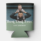 グリーンレトロ最高のパパエバカスタム写真 缶クーラー (正面)