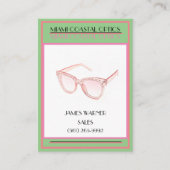 グリーンレトロ80ズマイアミサングラス 名刺 (正面)