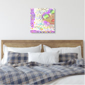 グリーンレンズを着た女性 キャンバスプリント (インサイチュ (寝室))