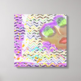 グリーンレンズを着た女性 キャンバスプリント