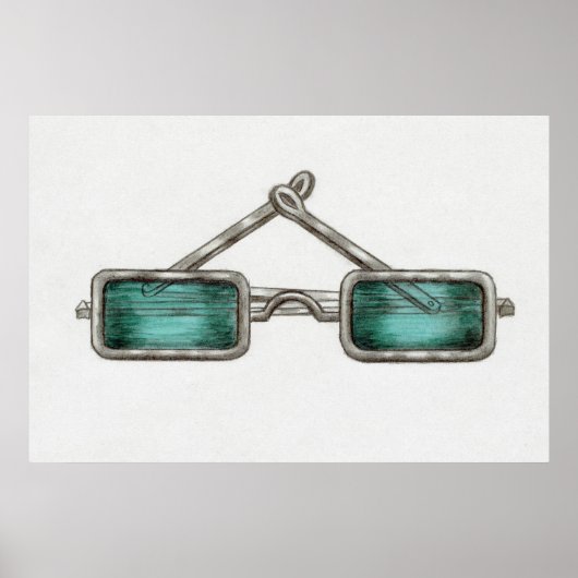 グリーンレンズ付き眼鏡(c. 1936) ポスター (正面)