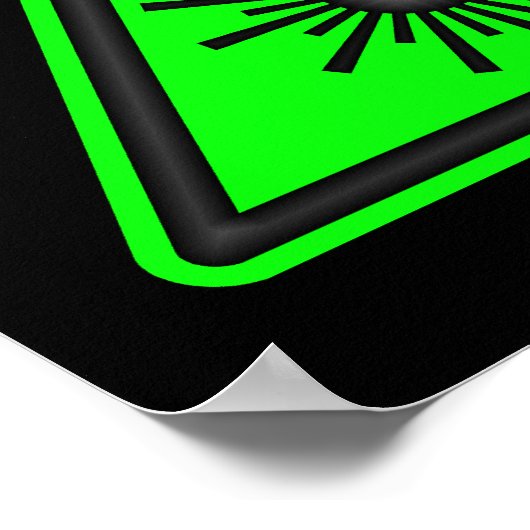 グリーンレーザー記号ポスター ポスター (角)