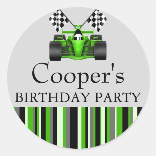 グリーンレースカーシール ラウンドシール (正面)