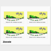 グリーンレースカーシール 長方形シール (シート)