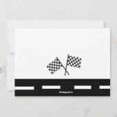 グリーンレースカーボーイズフィフス誕生日招待状 招待状 (裏面)