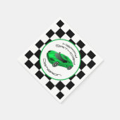 グリーンレースカー |誕生日カスタムパーティー スタンダードカクテルナプキン (角)