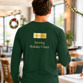 グリーンロゴのクリスマススタッフがホリデーシーズンの喜びをお届け Tシャツ