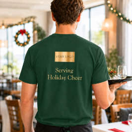 グリーンロゴのクリスマススタッフがホリデーシーズンの喜びをお届け Tシャツ