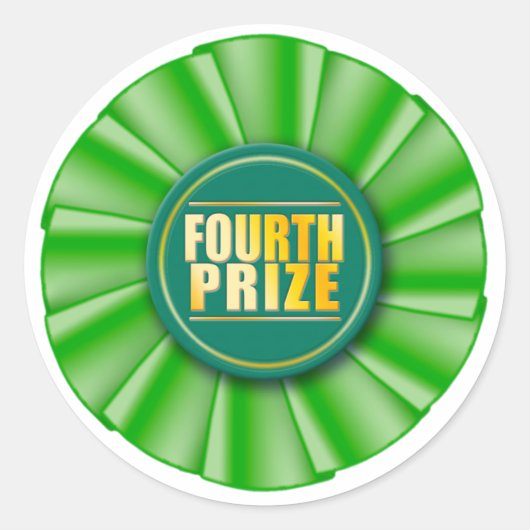 グリーンロゼット第4賞ステッカー ラウンドシール (正面)