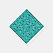 グリーンロデオバンダナプリントバースデーパーティナプキンズ スタンダードカクテルナプキン (角)