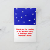 グリーンロボットガールピンク宇宙船カップケーキありがとう サンキューカード (内部)