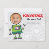 グリーンロボットバレンタインデー少年写真教室 シーズンカード (正面)