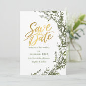 グリーンロマンチックザデイト招待状 招待状 (スタンド正面)