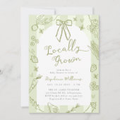 グリーンローカル栽培農家ベビーシャワー招待状 招待状 (正面)