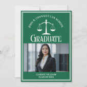 グリーンロースクール写真カスタム卒業 案内状 (正面)