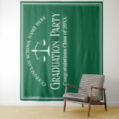 グリーンロースクール卒業パーティー写真ブース タペストリー (インサイチュ)