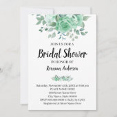 グリーンローズのブライダルシャワー カントリー シック 招待状 (正面)