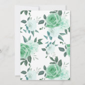 グリーンローズのブライダルシャワー カントリー シック 招待状 (裏面)