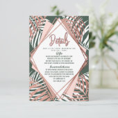 グリーンローズゴールドトロピカルパームツリーリーフ詳細 エンクロージャーカード (スタンド正面)