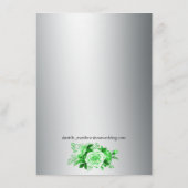 グリーンローズブーケボホシルバー結婚ズ詳細 エンクロージャーカード (裏面)