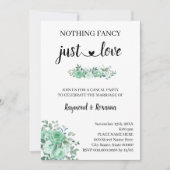 グリーンローズ  愛だけのシンプルな結婚式   招待状 (正面)