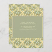 グリーンロータスウェディングの受付カード エンクロージャーカード (正面/裏面)