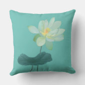 グリーンロータスフラワーアジアインスパイア クッション (裏面)