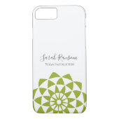 グリーンロータスフラワーヨガインストラクター Case-Mate iPhoneケース (裏面)