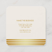 グリーンロータスフラワーヨガメディテーション健康スパ スクエア名刺 (裏面)