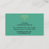 グリーンロータスフラワーヨガ先生ホリスティックウェルネス 名刺 (裏面)