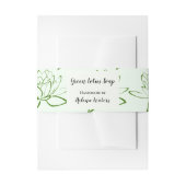 グリーンロータスフローラアーティサナル石鹸バンドラップ 招待状ベリーバンド (正面例)