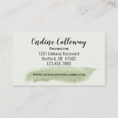 グリーンロータスDIY美しい気に 名刺 (裏面)