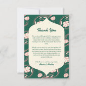 グリーンロータランタン結婚インディアンサンキューカード サンキューカード (正面)