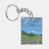 グリーンロードカリフォルニアカラー写真 キーホルダー (正面左)