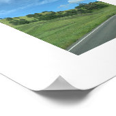 グリーンロードカリフォルニアカラー写真 ポスター (角)