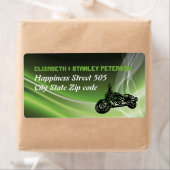 グリーンロードバイクもしくは自転車に乗る人結婚/バイク ラベル (インサイチュ)