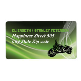 グリーンロードバイクもしくは自転車に乗る人結婚/バイク ラベル