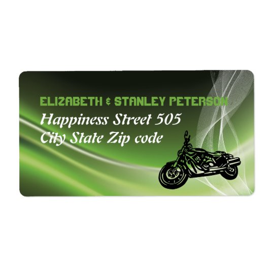 グリーンロードバイクもしくは自転車に乗る人結婚/バイク ラベル (正面)